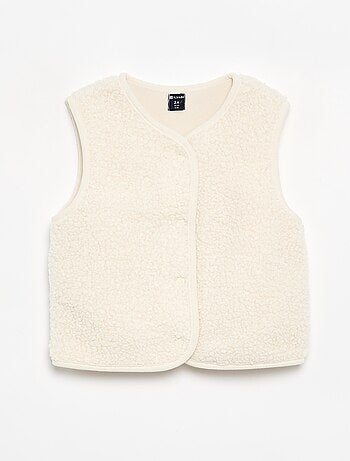 Veste sans manches effet moutonné
