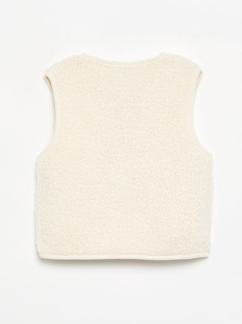 Veste sans manches effet moutonné - Kiabi