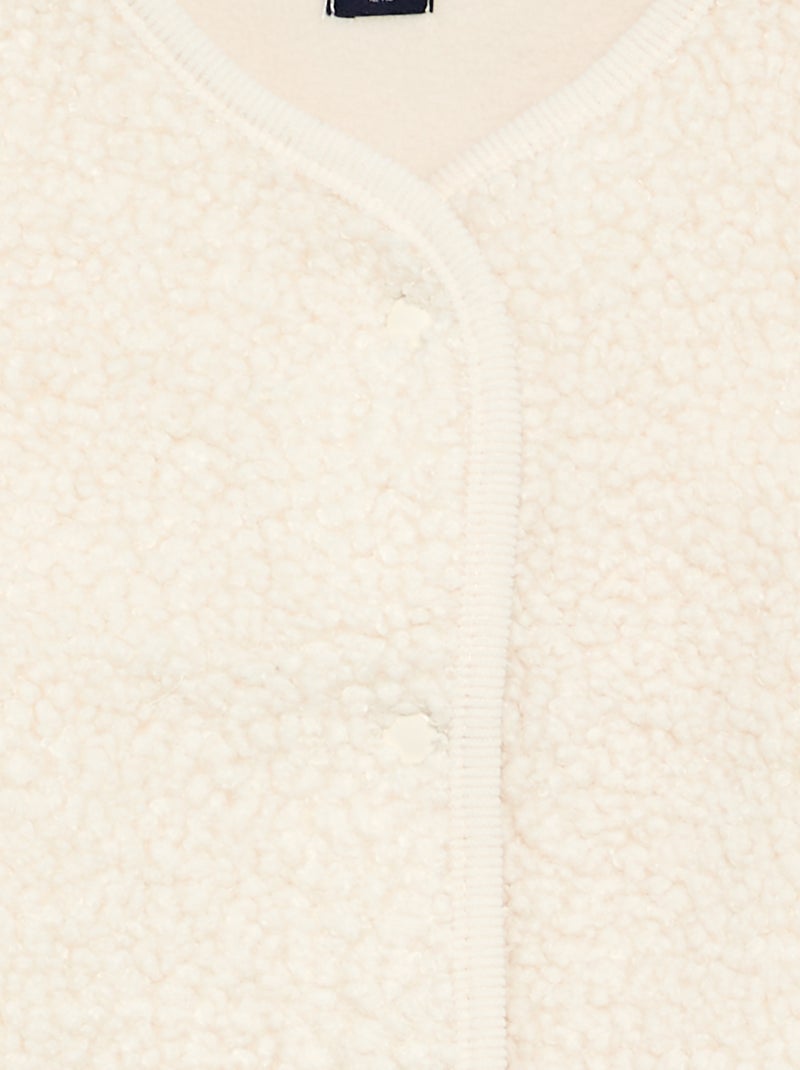 Veste sans manches effet moutonné Blanc - Kiabi