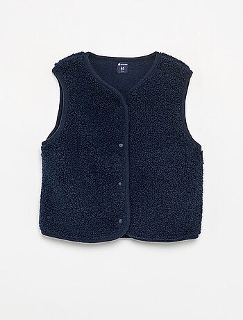 Veste sans manches effet moutonné