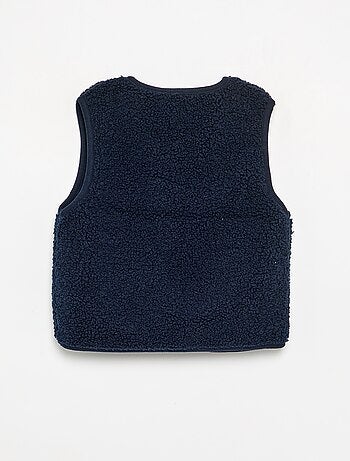 Veste sans manches effet moutonné