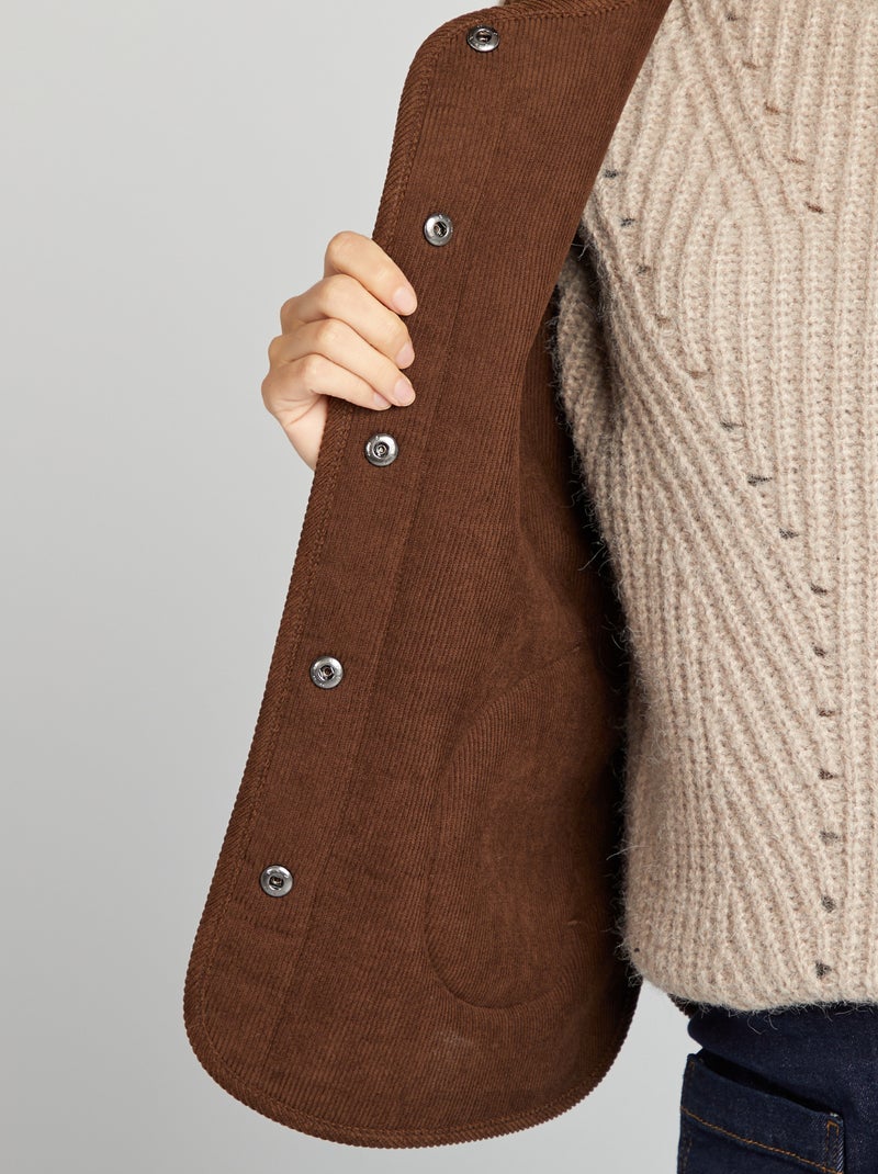 Veste sans manches effet moutonné Marron - Kiabi