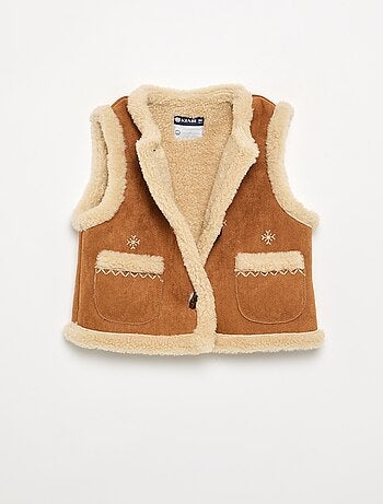 Veste sans manches effet moutonné