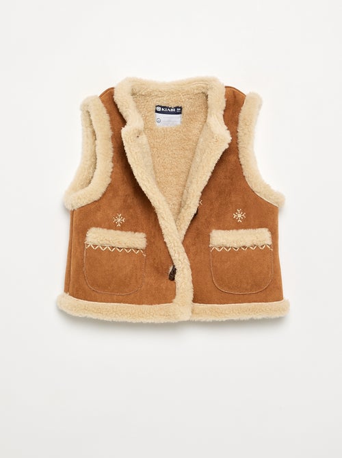 Veste sans manches effet moutonné - Kiabi