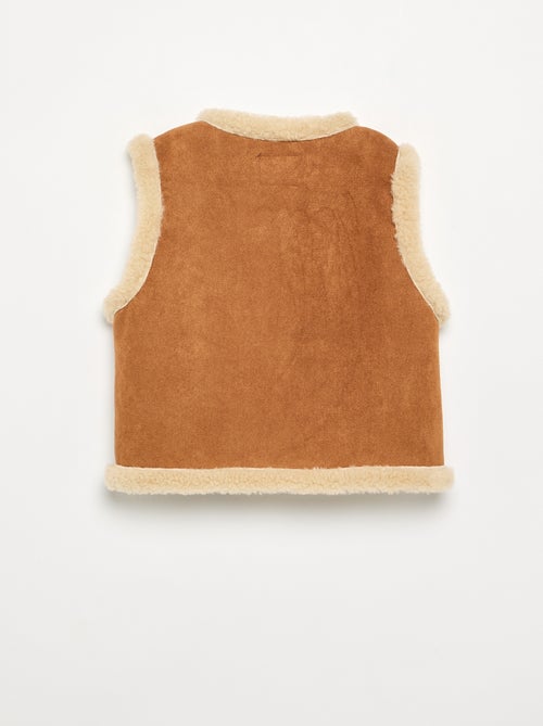Veste sans manches effet moutonné - Kiabi