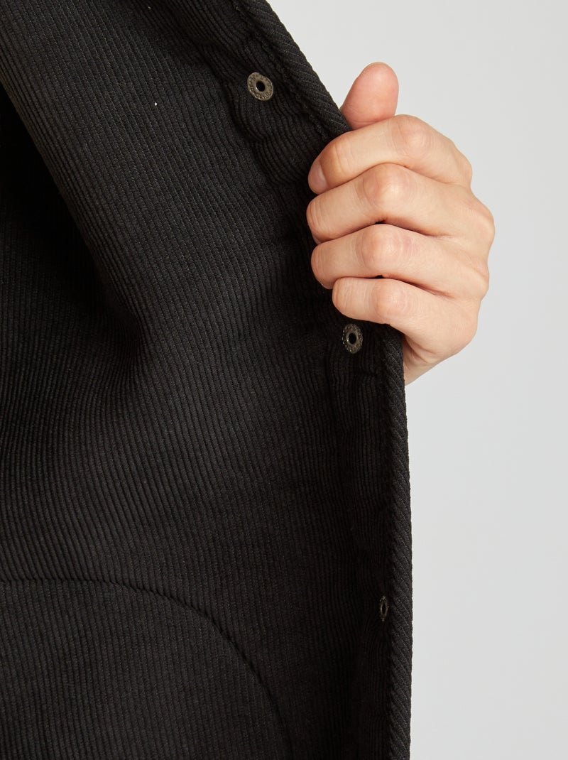 Veste sans manches effet moutonné noir - Kiabi