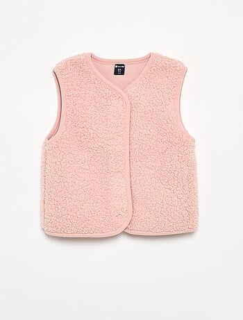 Veste sans manches effet moutonné