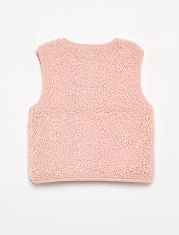 Veste sans manches effet moutonné