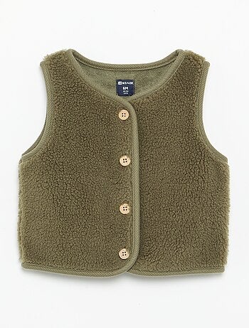 Veste sans manches effet moutonné