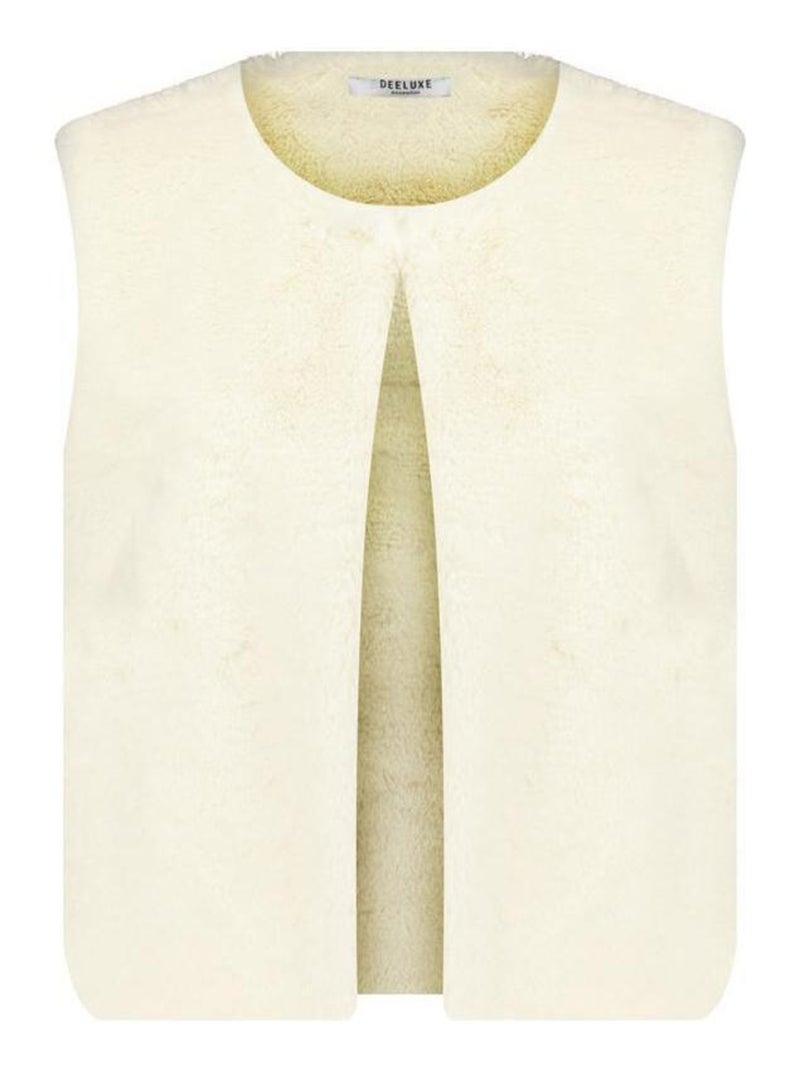 Veste sans manches en imitation fourrure pour femme 'Deeluxe' Beige argile - Kiabi