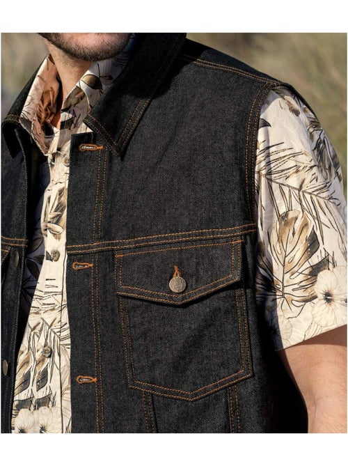 Veste Sans Manches en Jean - ATLAS FOR MEN - Kiabi