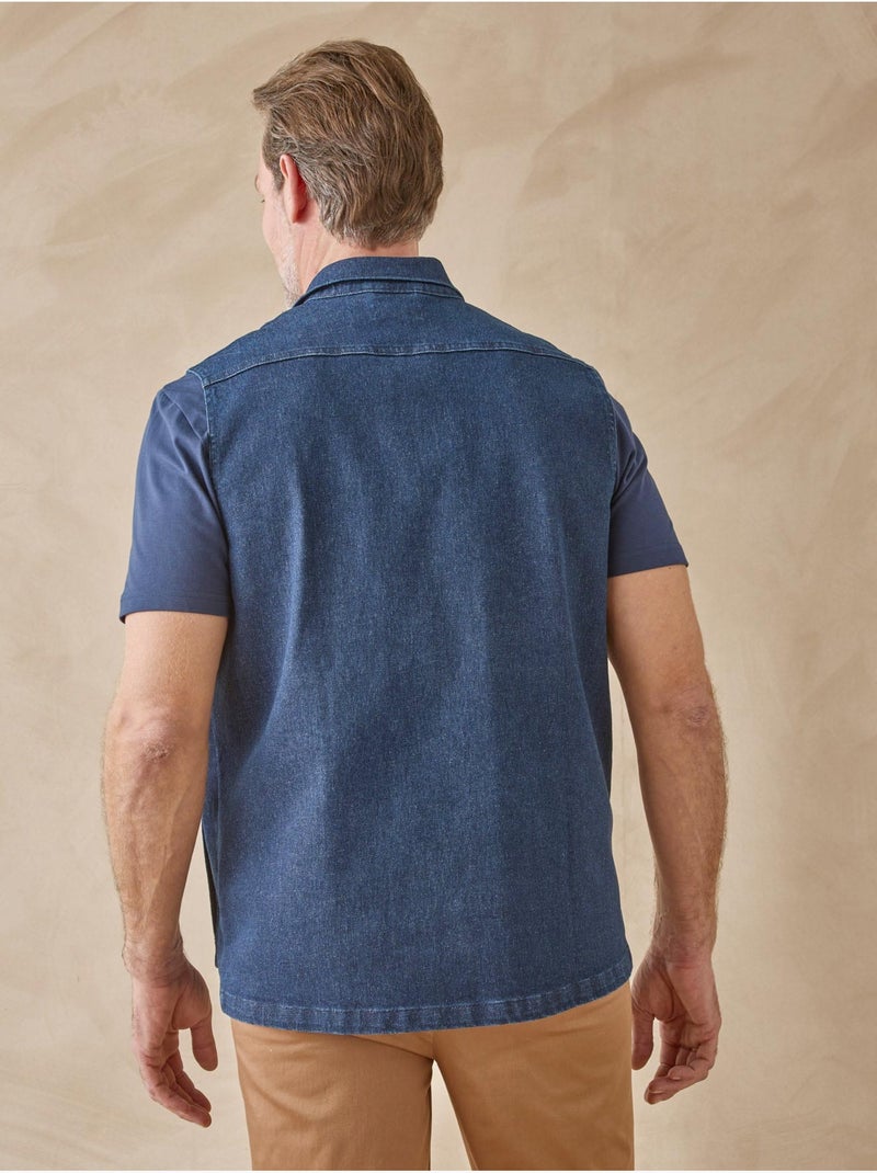 Veste sans manches en jean - DAXON Bleu marine - Kiabi