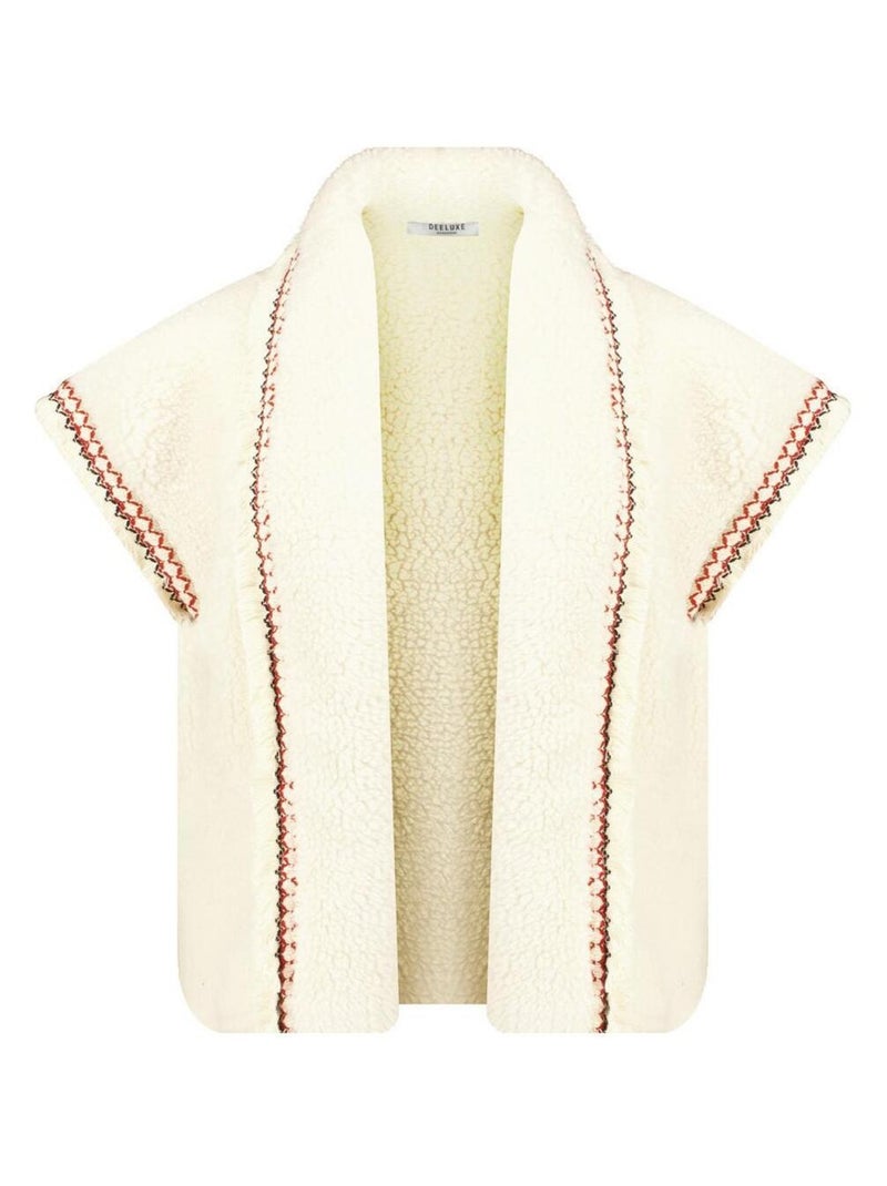 Veste sans manches en sherpa 'Deeluxe' Beige argile - Kiabi
