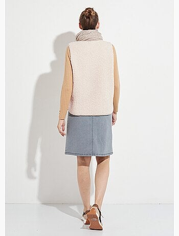 Veste sans manches en sherpa intérieur velouté - Afibel