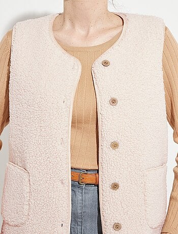 Veste sans manches en sherpa intérieur velouté - Afibel