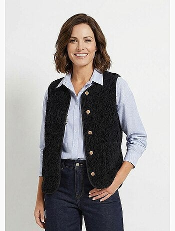 Veste sans manches en sherpa intérieur velouté - Afibel