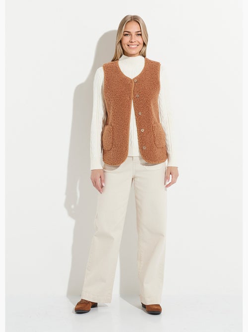 Veste sans manches en sherpa intérieur velouté - Afibel - Kiabi