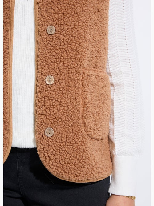 Veste sans manches en sherpa intérieur velouté - Afibel - Kiabi