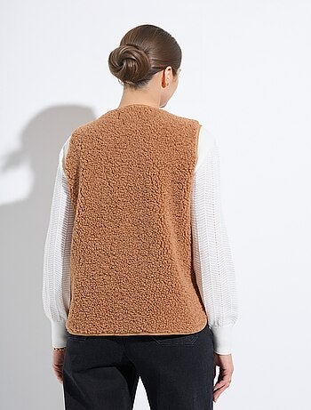 Veste sans manches en sherpa intérieur velouté