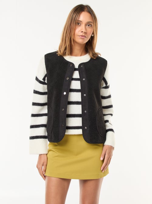 Veste sans manches en sherpa - Kiabi
