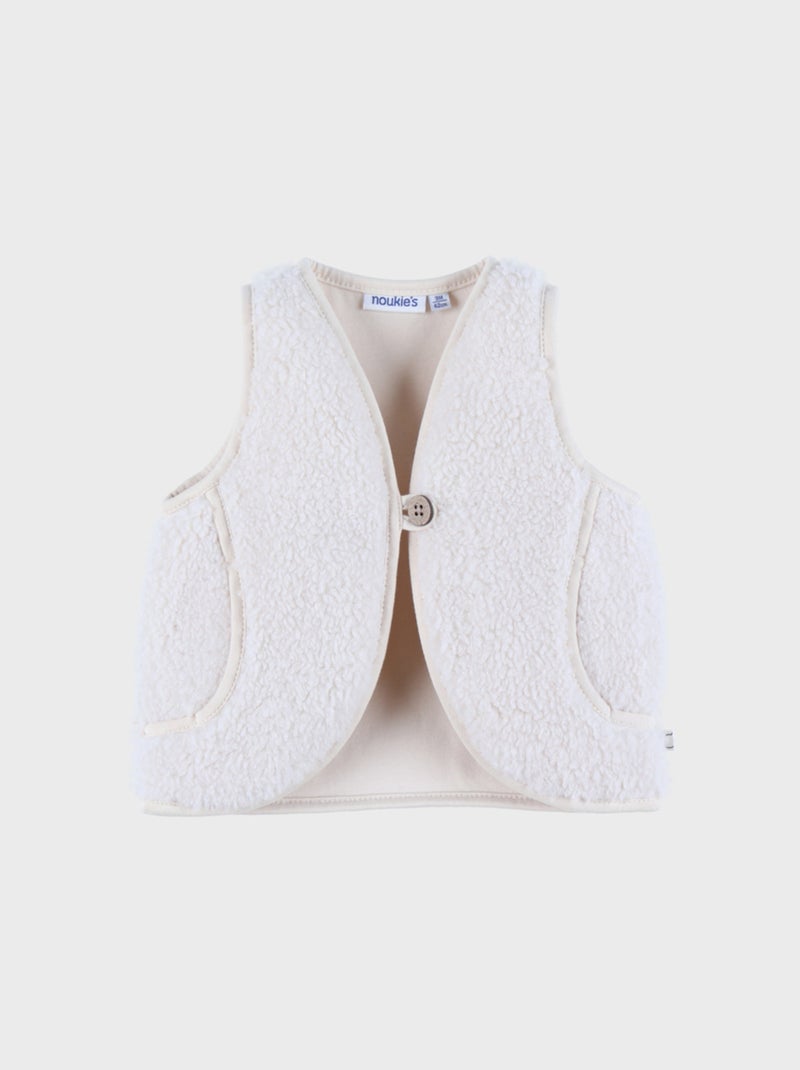 Veste sans manches en sherpa Noukie's Blanc - Kiabi