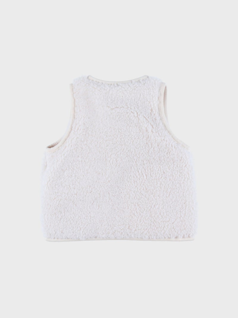 Veste sans manches en sherpa Noukie's Blanc - Kiabi