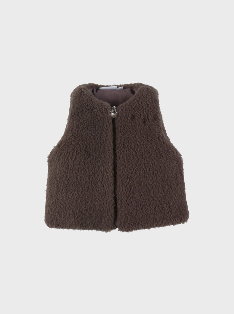 Veste sans manches en Sherpa Noukie's Marron - Kiabi