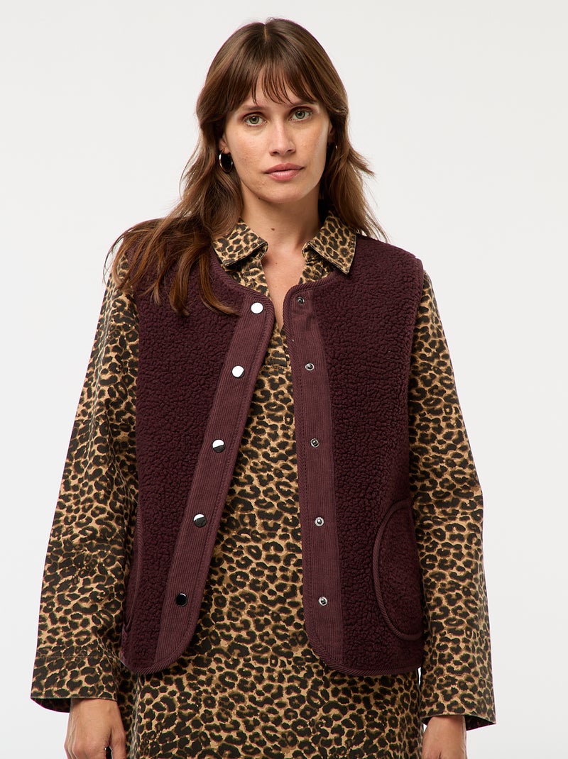 Veste sans manches en sherpa