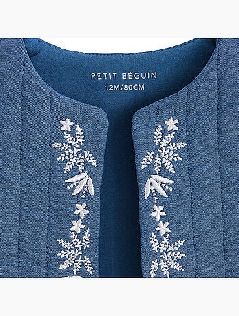 Veste sans manches enfant en chambray Camila