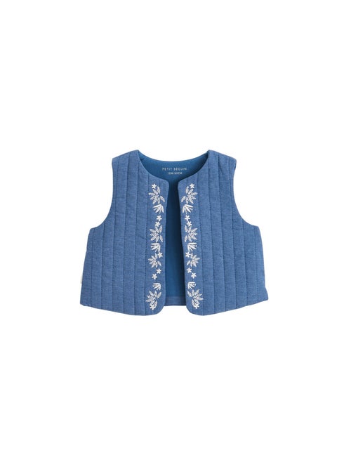 Veste sans manches enfant en chambray Camila - Kiabi