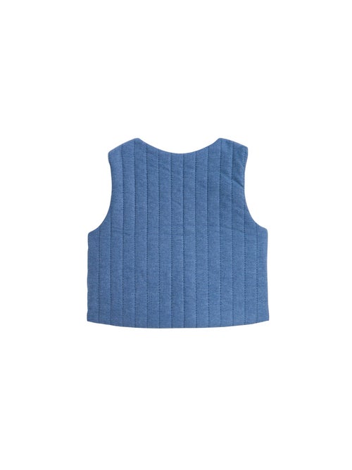 Veste sans manches enfant en chambray Camila - Kiabi