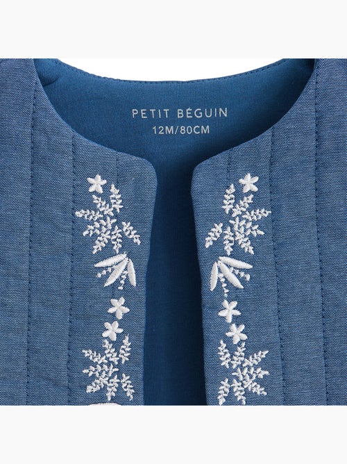 Veste sans manches enfant en chambray Camila - Kiabi