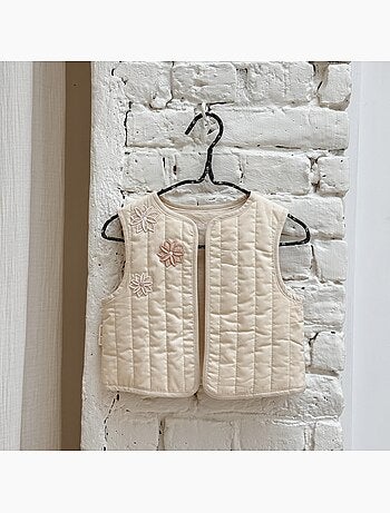 Veste sans manches enfant en popeline Poésie d'été