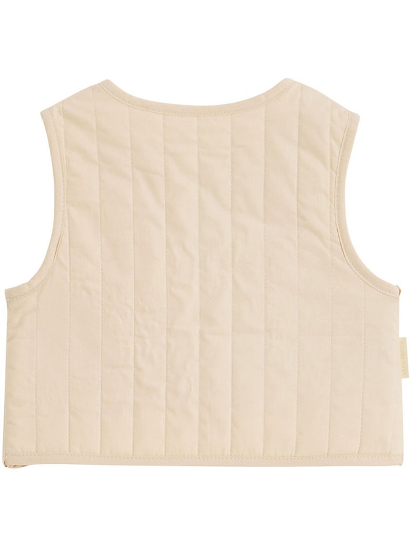 Veste sans manches enfant en popeline Poésie d'été Beige - Kiabi