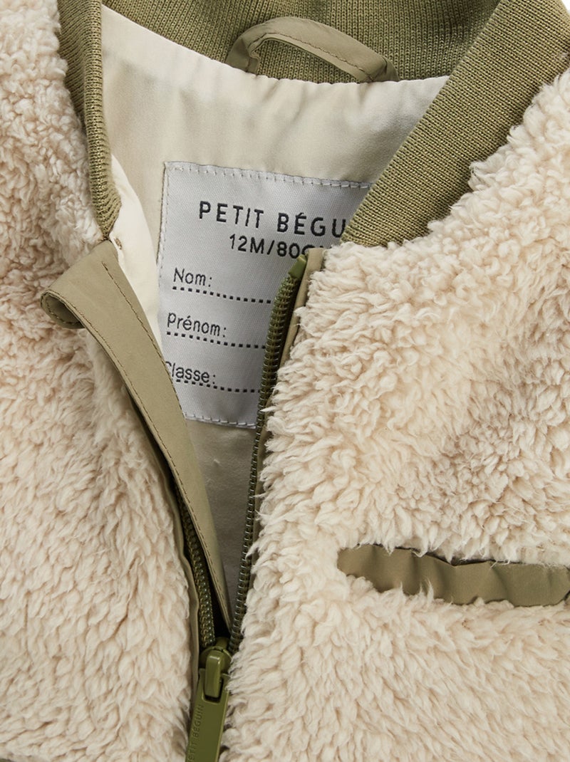 Veste sans manches enfant en sherpa Gustin Beige - Kiabi
