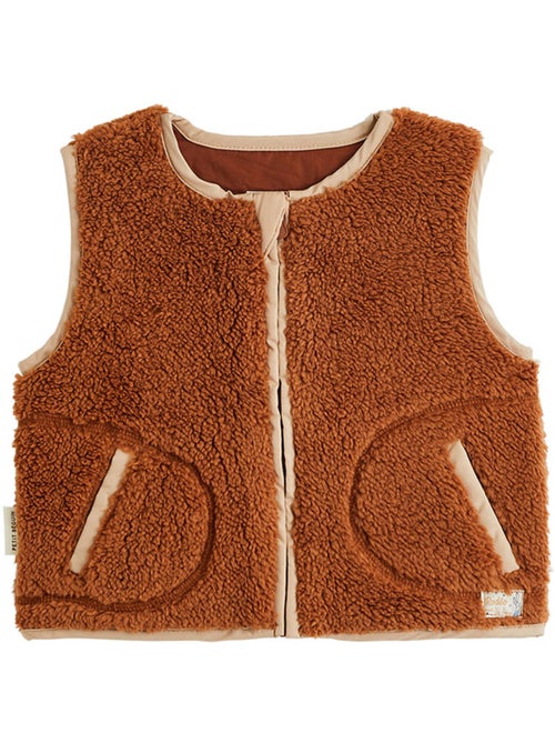Veste sans manches enfant en sherpa moka - Kiabi Veste sans manches enfant en sherpa moka - Kiabi