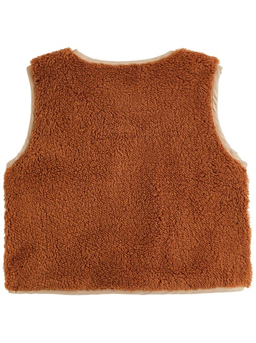 Veste sans manches enfant en sherpa moka - Kiabi Veste sans manches enfant en sherpa moka - Kiabi