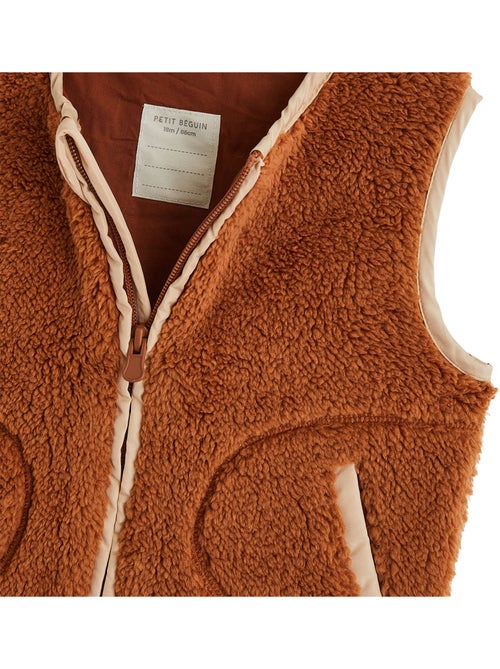 Veste sans manches enfant en sherpa moka - Kiabi Veste sans manches enfant en sherpa moka - Kiabi