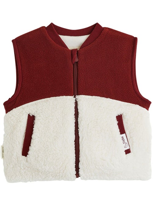Veste sans manches enfant en sherpa pistache - Kiabi Veste sans manches enfant en sherpa pistache - Kiabi