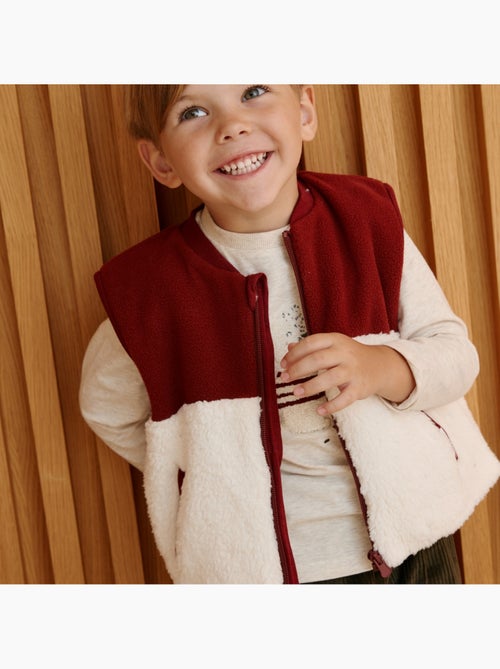 Veste sans manches enfant en sherpa pistache - Kiabi Veste sans manches enfant en sherpa pistache - Kiabi