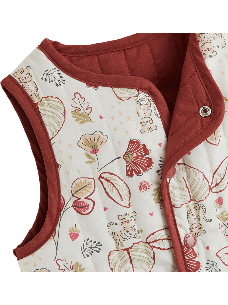 Veste sans manches enfant réversible en coton matelassé Léa Rose - Kiabi