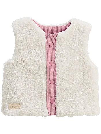 Veste sans manches enfant réversible en sherpa Céleste