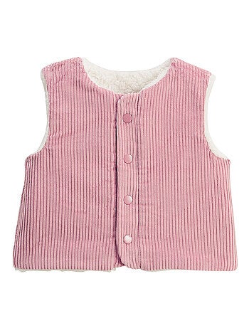 Veste sans manches enfant réversible en sherpa Céleste