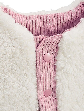 Veste sans manches enfant réversible en sherpa Céleste