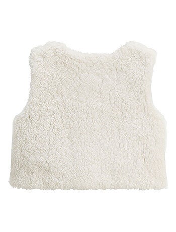 Veste sans manches enfant réversible en sherpa Céleste