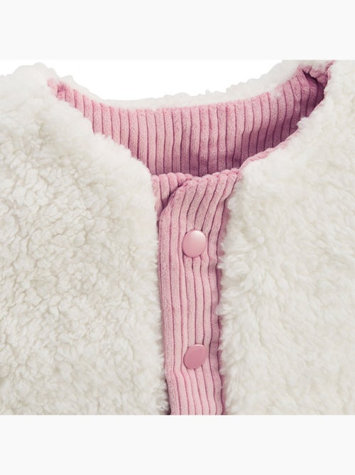 Veste sans manches enfant réversible en sherpa Céleste - Kiabi