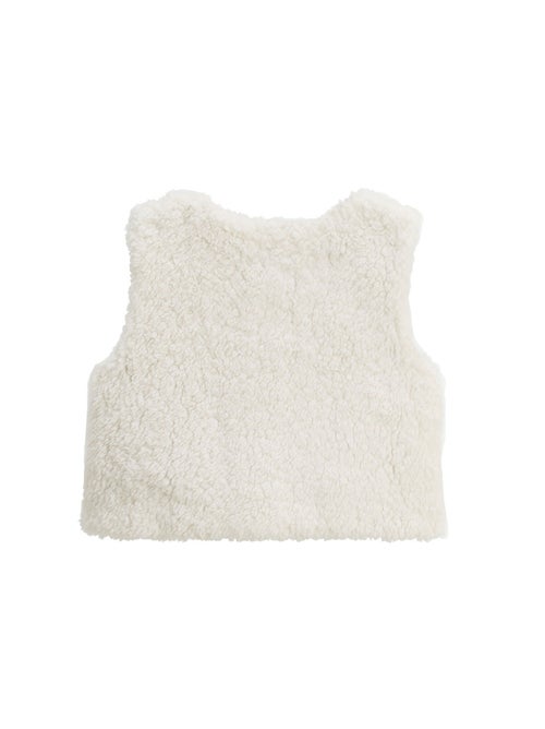 Veste sans manches enfant réversible en sherpa Céleste - Kiabi