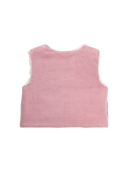 Veste sans manches enfant réversible en sherpa Céleste - Kiabi