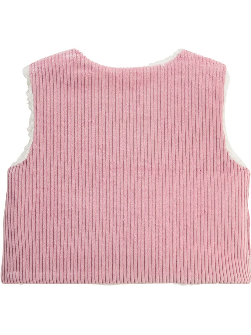 Veste sans manches enfant réversible en sherpa Céleste Ecru - Kiabi