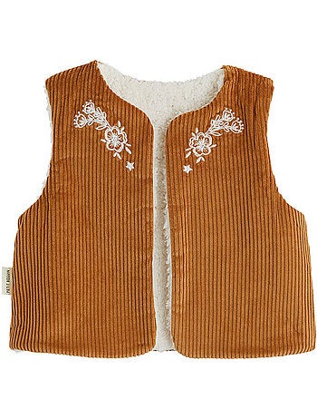 Veste sans manches enfant réversible en sherpa cléo